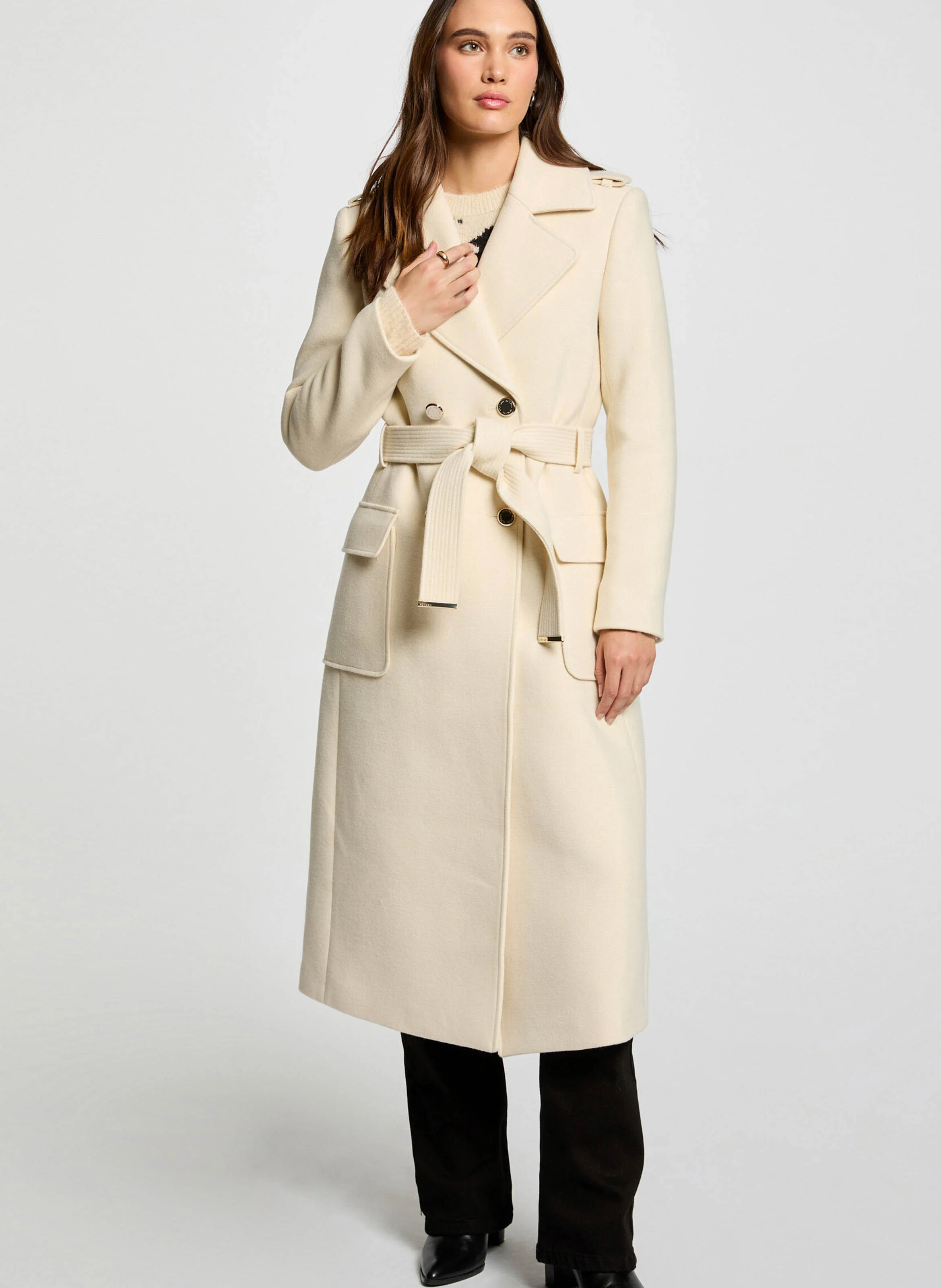 GANASH - Manteau long ceinturé | Beige