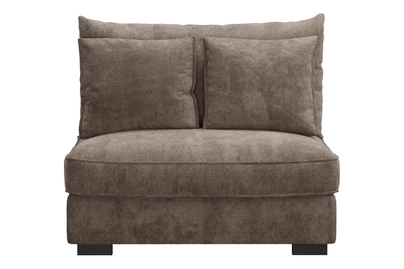 Rossi 1,5-seter stol Tekstil Genesis 6 Mink med sorte ben. Std. Komfort.