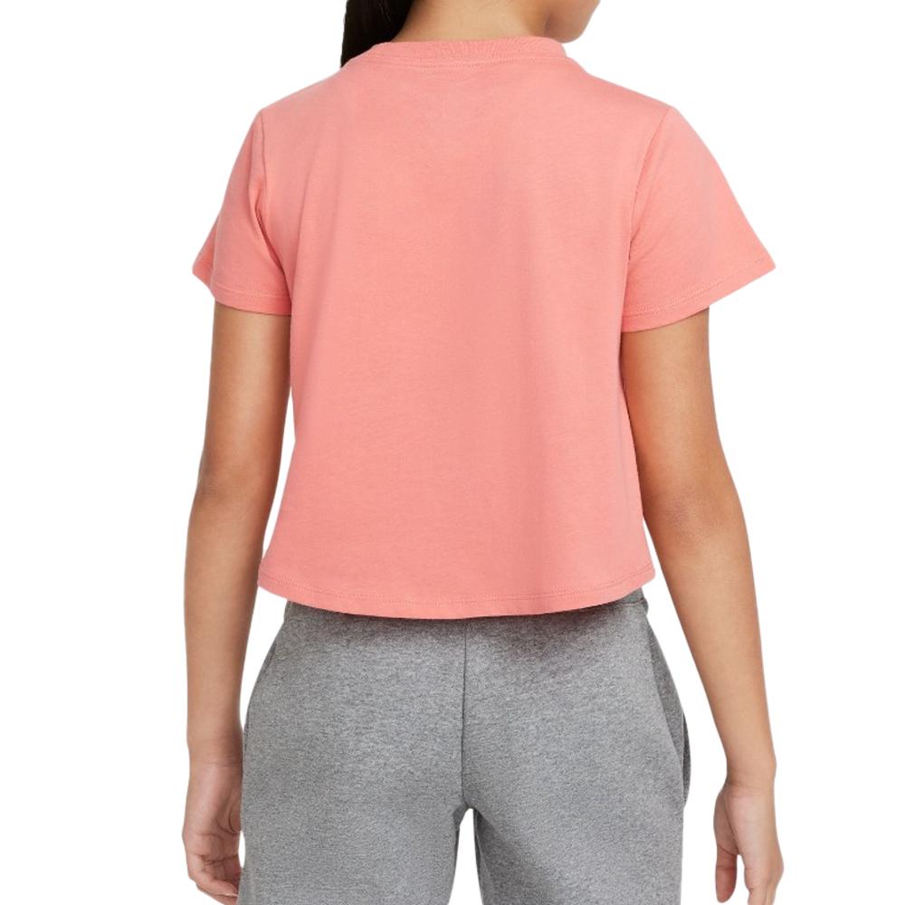 Nike T-shirt Rose Fille Nike Crop Futura
