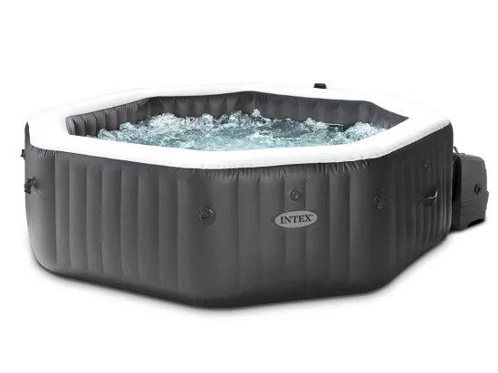Kit spa gonflable Intex PureSpa Carbone octogonal Bulles et Jets 4 places + 12 filtres + Kit d'entretien