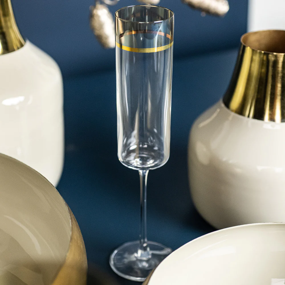 Flûte à champagne Exter or 17 cl (lot de 6) Rona