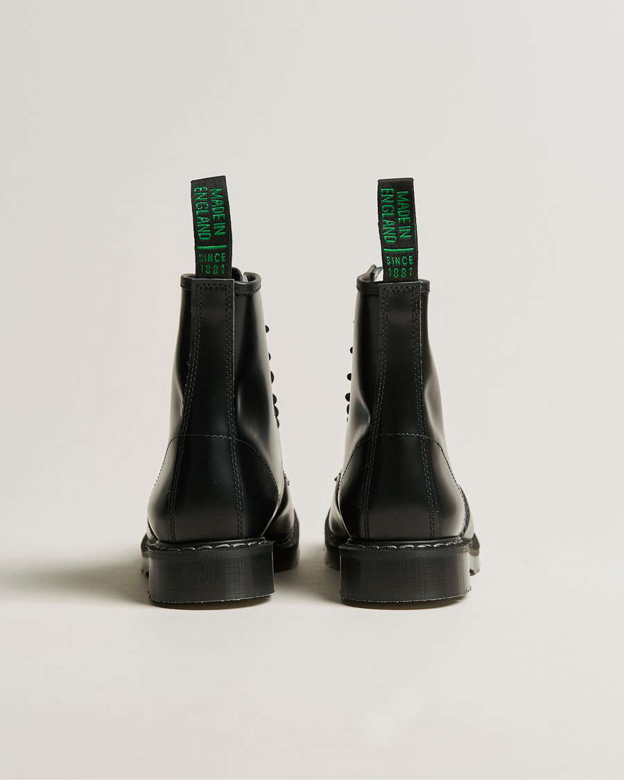 Solovair 8 Eye Derby Boot Black Shine
