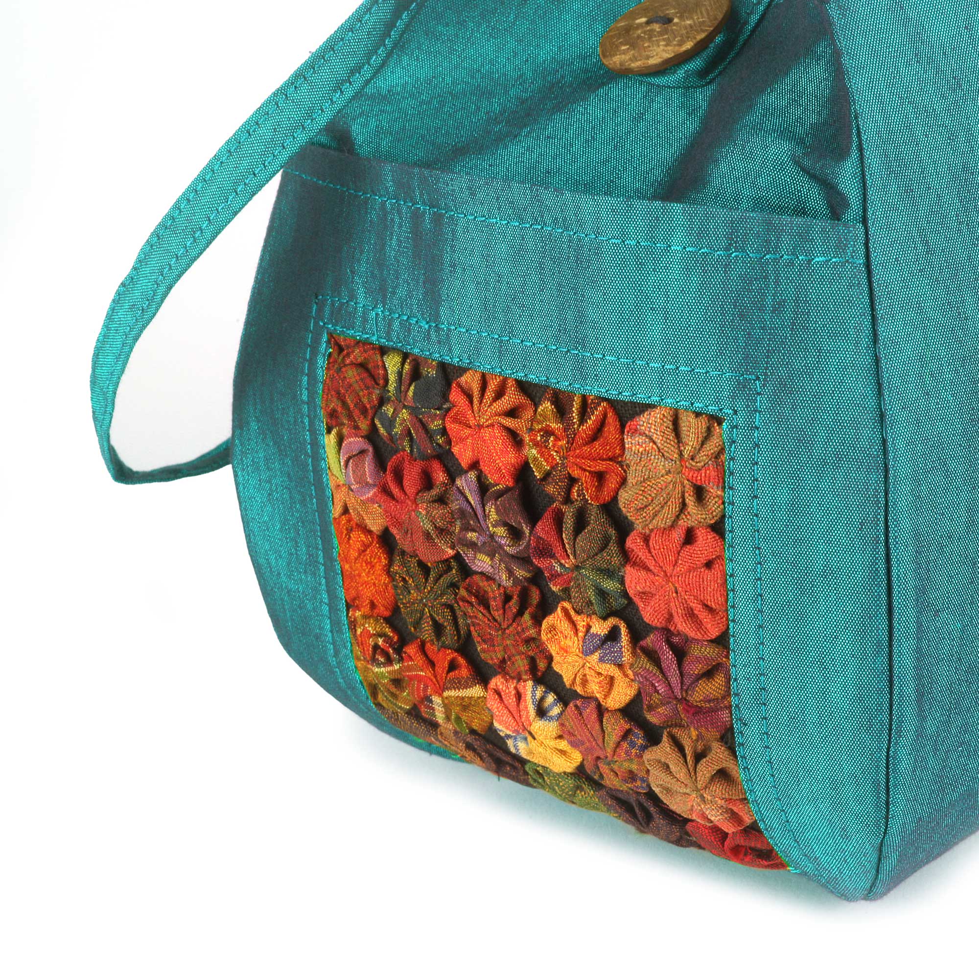 Papaya-Tasche, petrol, H 25 cm, B 15 cm, T 15 cm günstig bestellen