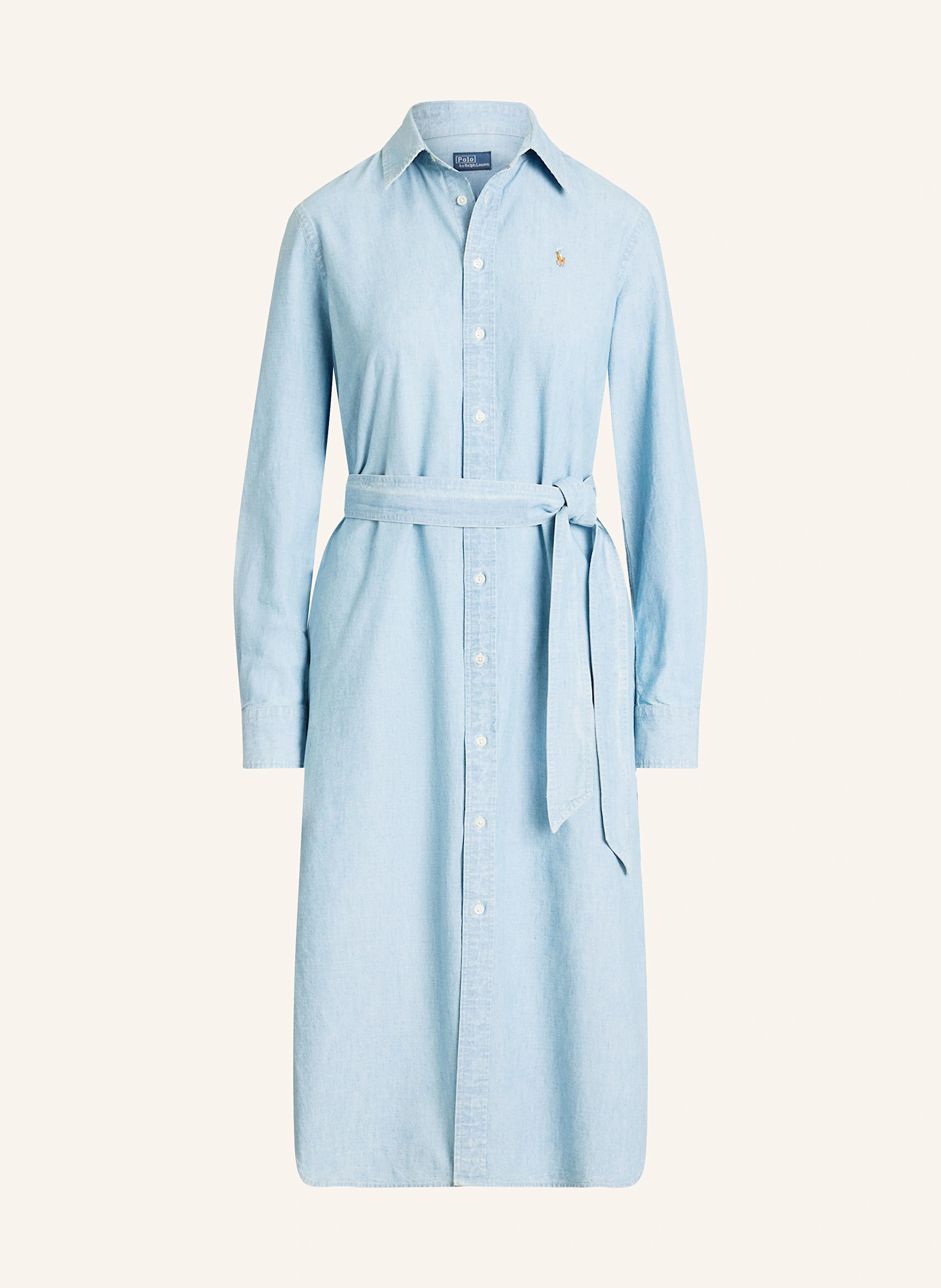 POLO RALPH LAUREN Hemdblusenkleid in Jeansoptik