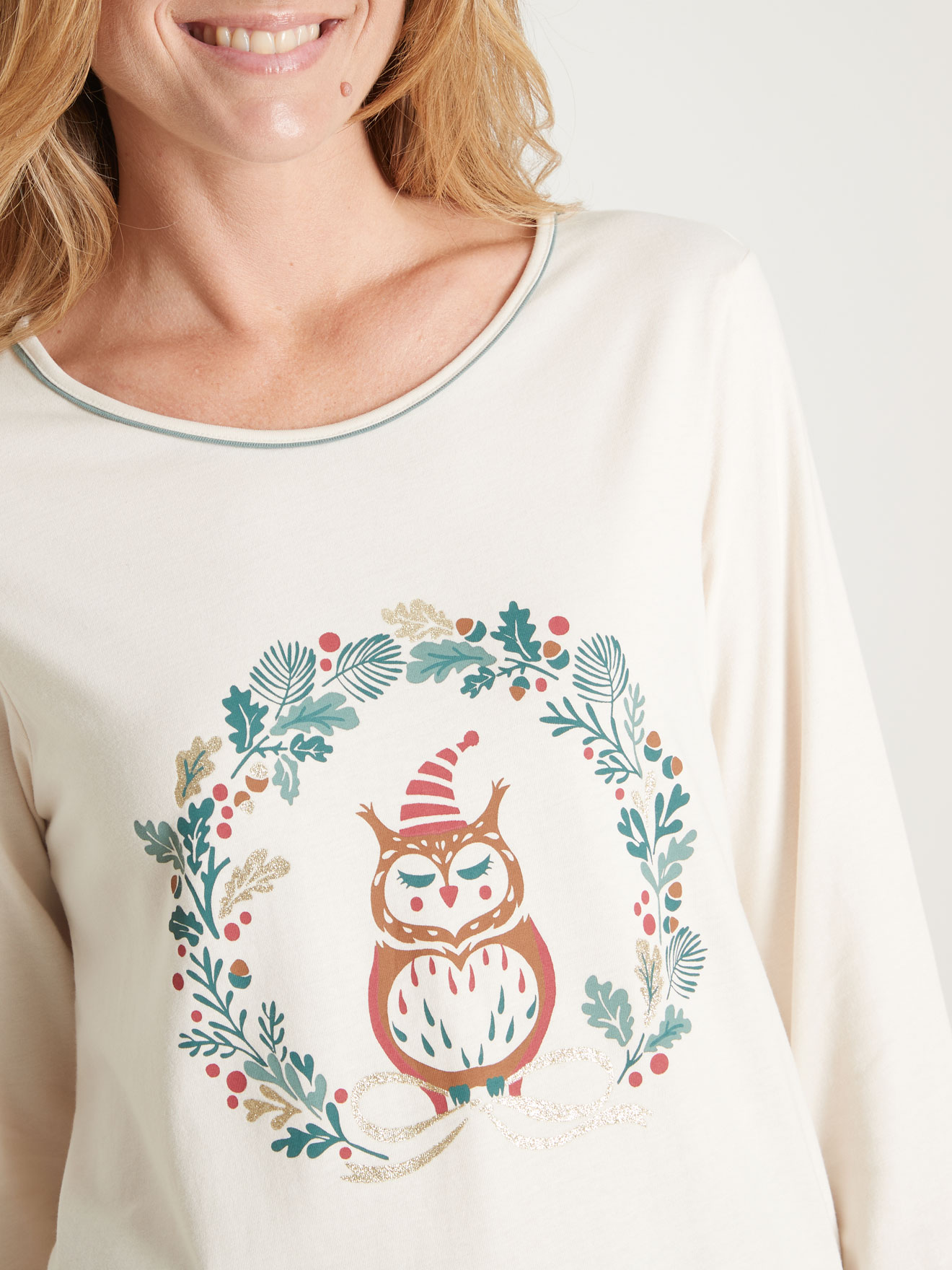 Pyjama intérieur doux coton gratté
