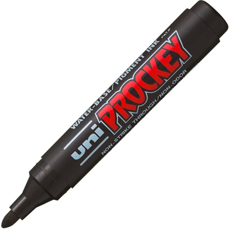 Marqueur permanent Uni Ball Prockey  pointe ogive 1,8 à 2,2 mm couleurs assorties - Pochette de 8