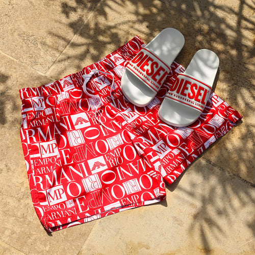 Short De Bain 211740-2R481 Rouge