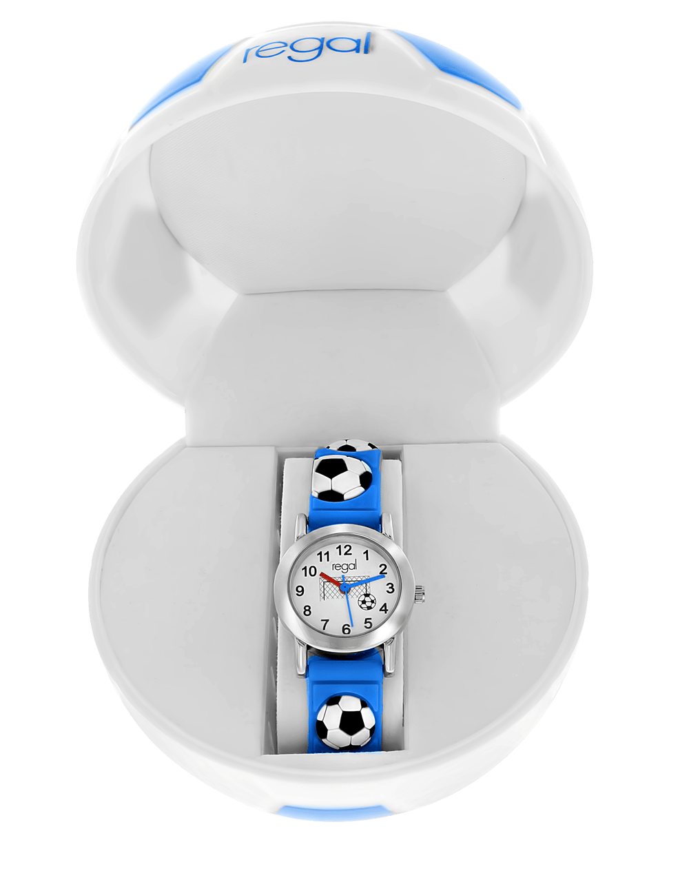 Regal jongenshorloge in voetbal cadeaudoosje
