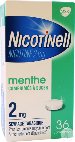 Nicotinell Nicotine 2mg Menthe 36 Comprimés À Sucer