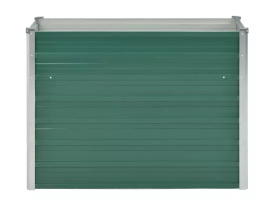Lit surélevé de jardin Acier galvanisé 100x40x77 cm Vert