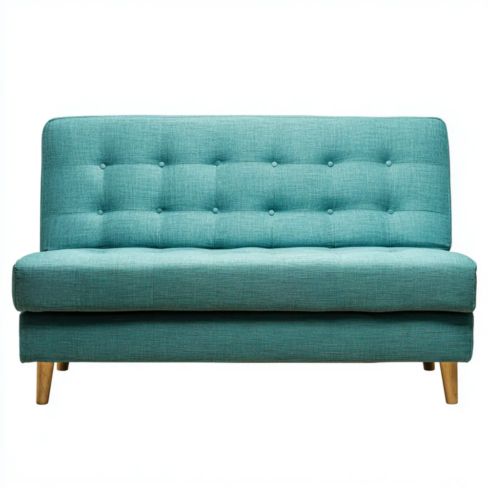 2-Sitzer-Sofa Stoffpolster 120x80x75 cm – Türkis – Skandinavisches Des