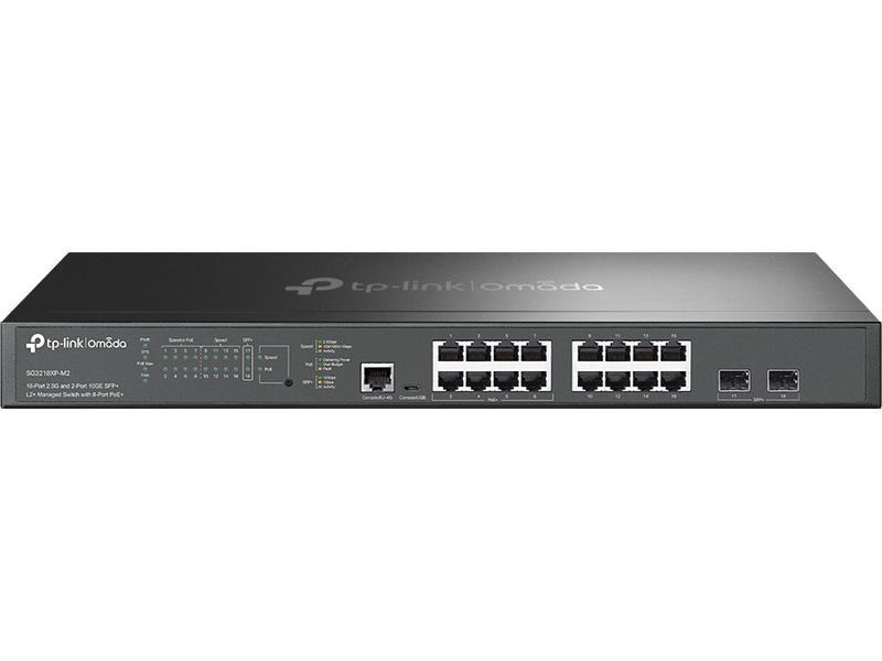 TP-Link PoE  Switch L2  16 x 2.5G   10G SG3218XP-M2 18 Port Omada 16-Port 2.5G und 2-Port 10GE SFP  L2  Managed Switch mit 8-Port PoE