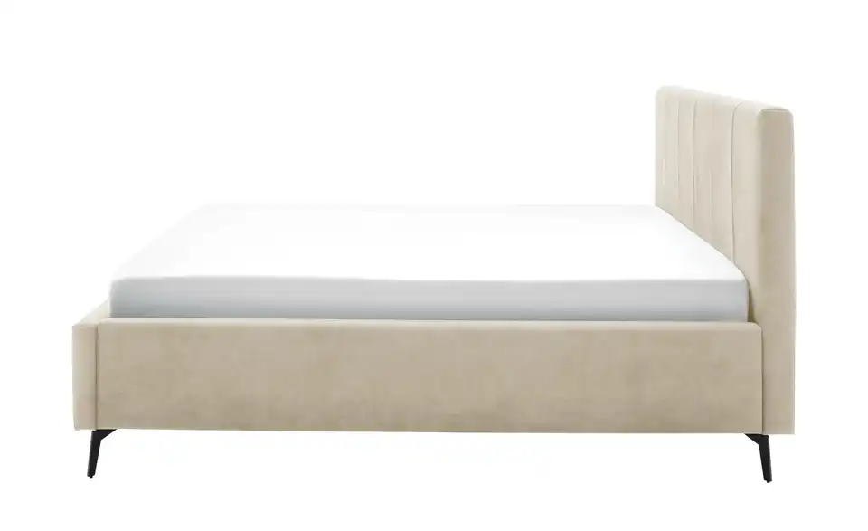 Polsterbett Lizzano Beige 180 cm mit Federholzrahmen