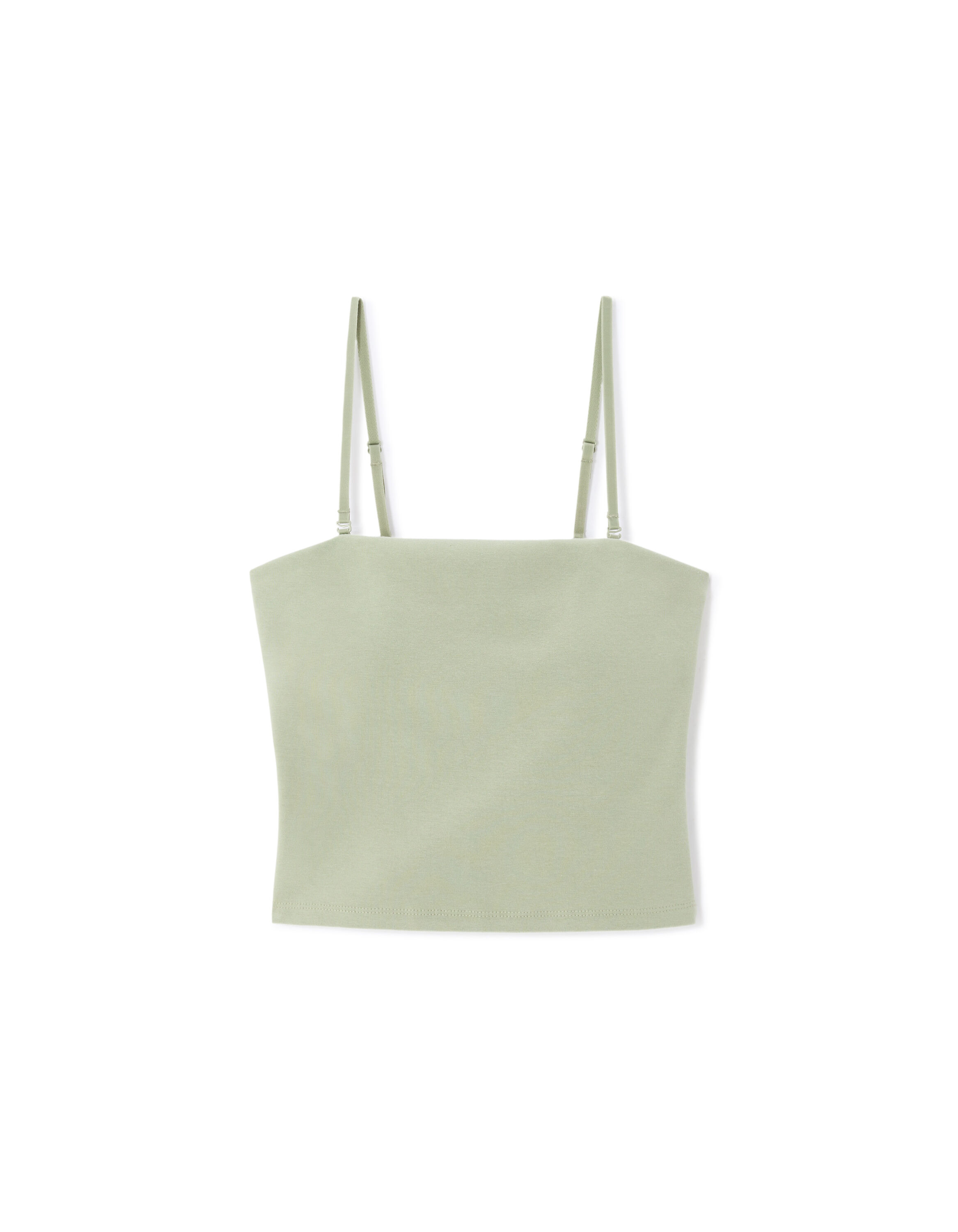 Débardeur col carré avec brassière intégrée - vert