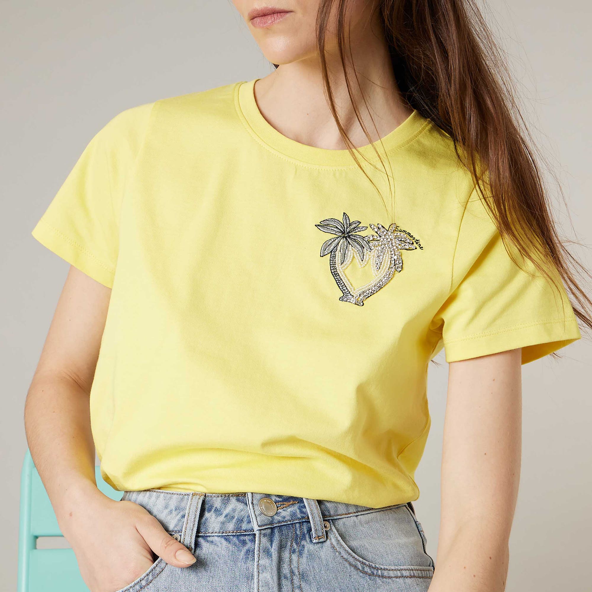 T-shirt Femme jaune