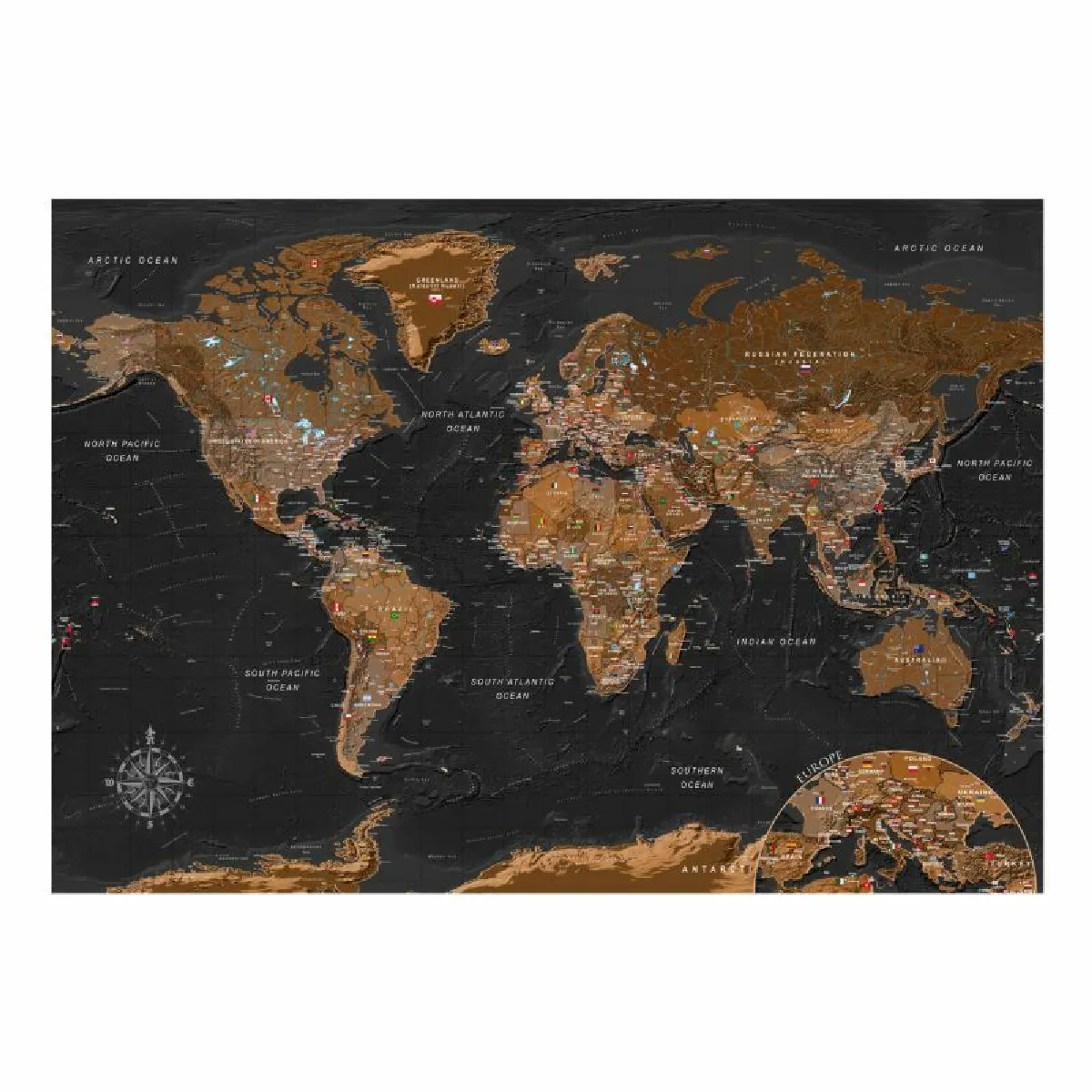 Paris Prix Papier Peint World: Stylish Map
