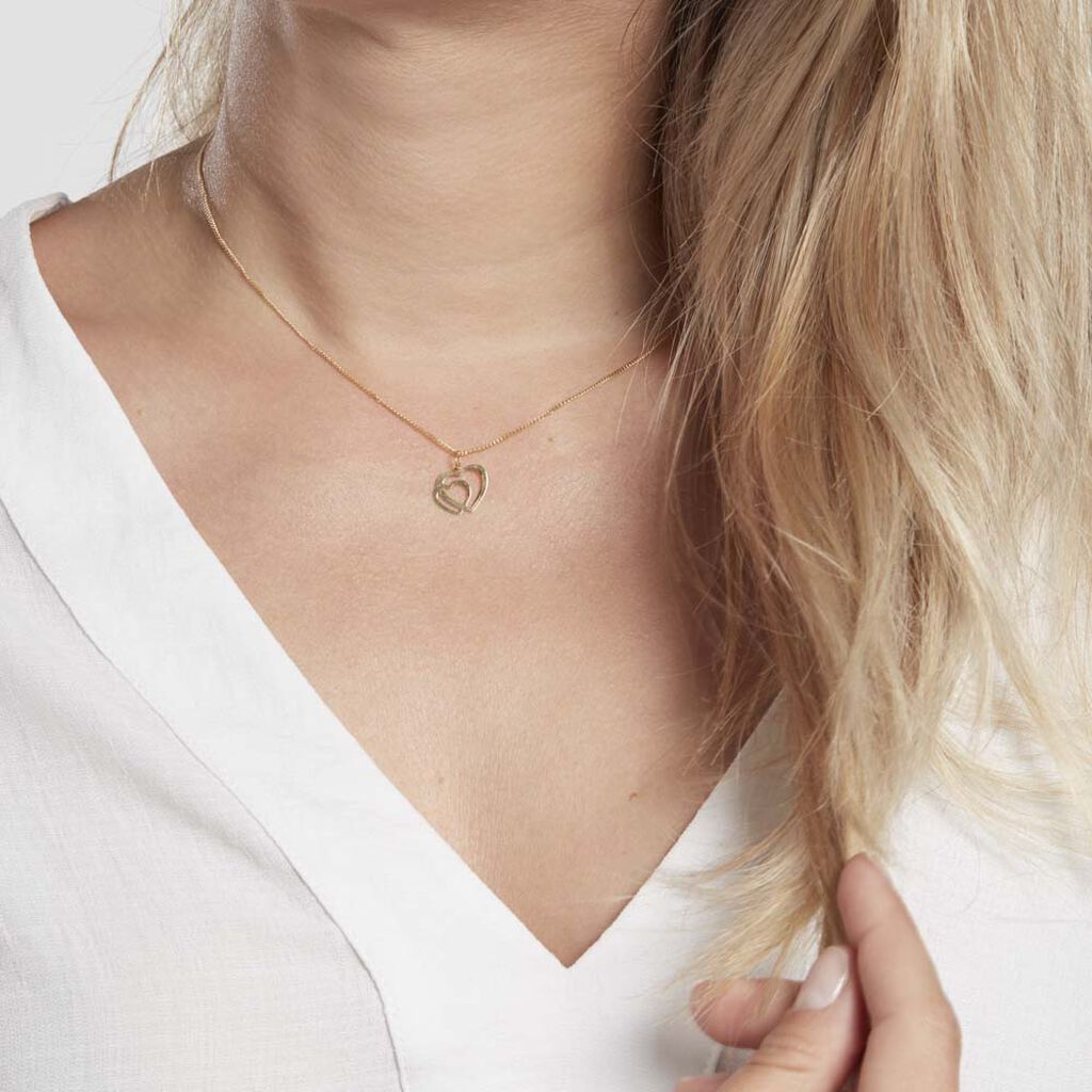 Pendentif Eudocie Coeurs Lisses Or Jaune