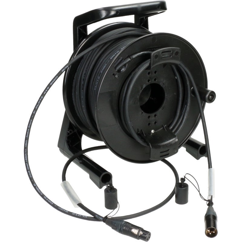 Klotz M4X1-050 XLR-kabel met M/F 3p XLR op StarQuad kabelhaspel 50m