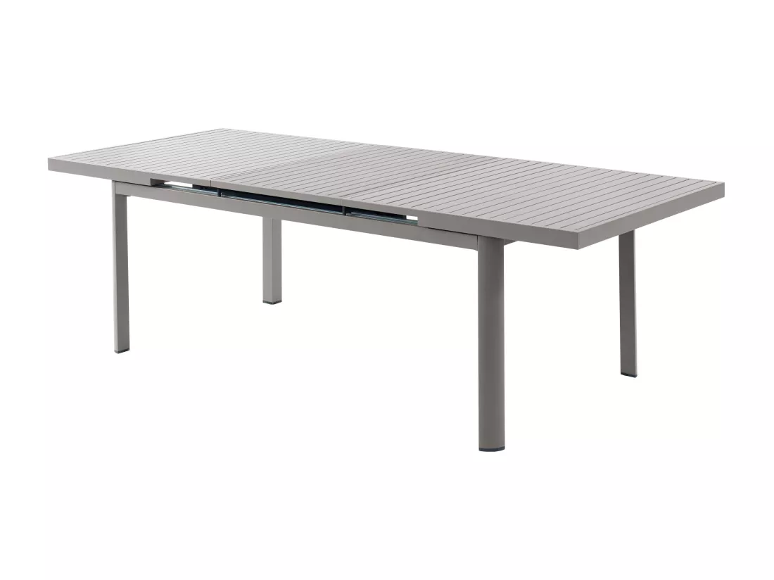Table de jardin extensible en aluminium L.180/240cm - Taupe - NAURU de MYLIA