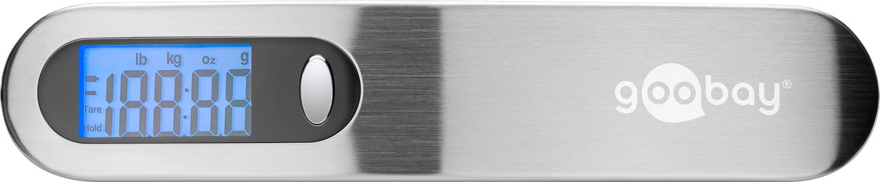 Digitale Reise Kofferwaage Gepäck Handwaage mit LCD-Anzeige bis 50kg Gewicht (71883) - Silber / Schwarz