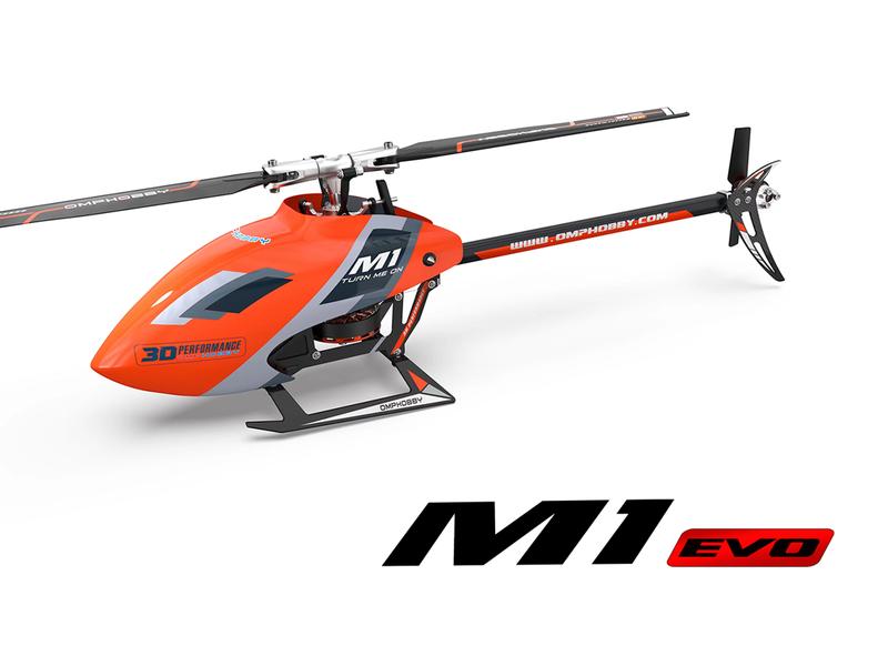 OMPHobby Helikopter M1 EVO Flybarless, 3D, Orange BNF OMP M1 Evo – Vollwertiger 3D Heli im Mini Format mit nur 290 mm Rotordurchmesser