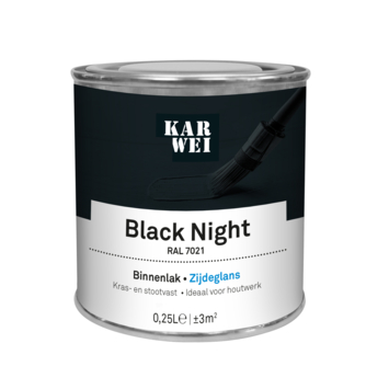 KARWEI binnenlak zijdeglans RAL 7021 black night 250 ml