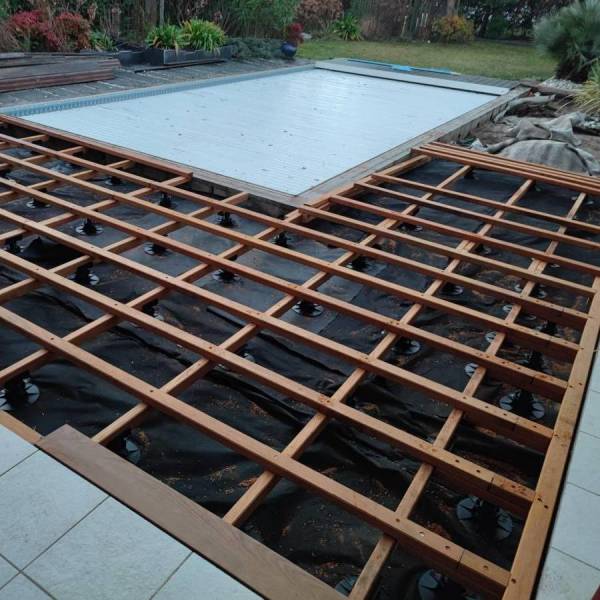 Lambourde en bois exotique 40x60x1850mm naturellement classe 4