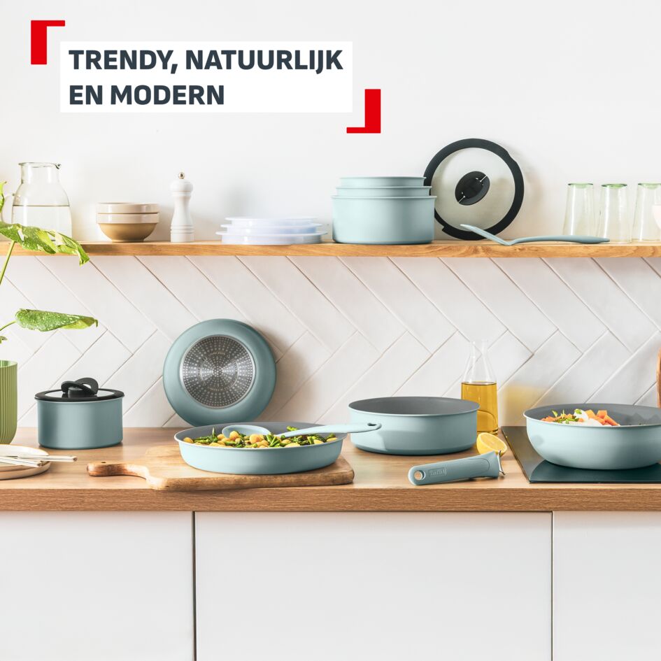 Ingenio Halo Eucalyptus 9-delige pannenset - stapelbaar - inductie