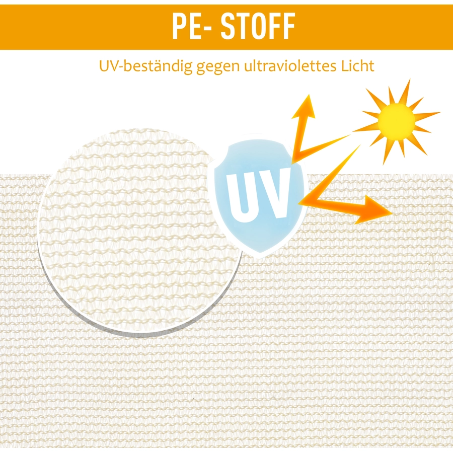 Outsunny Sonnensegel als Dreieck rot