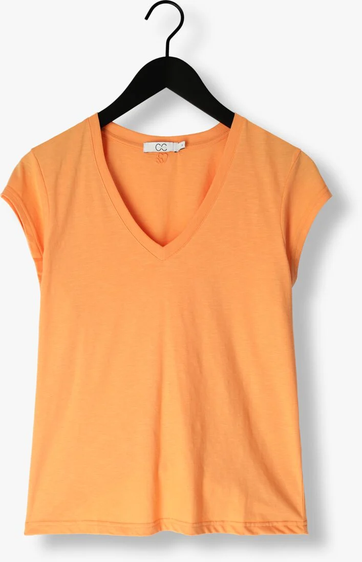 CC HEART oranje cc heart t-shirt basic v-neck t-shirt