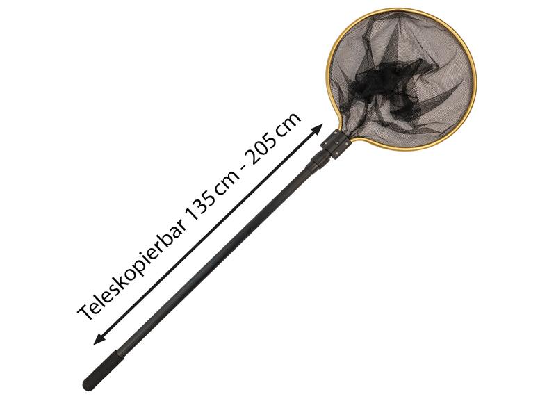 Kobre®Pond Kescher rund, Ø 40 cm, teleskopierbar Robuster und handlicher Teichkescher mit ausziehbarem Teleskopstiel