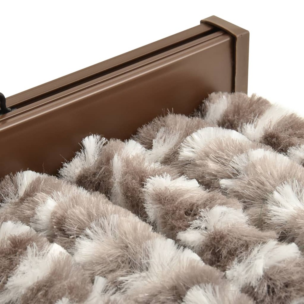 Moustiquaire taupe et blanc 90x220 cm chenille