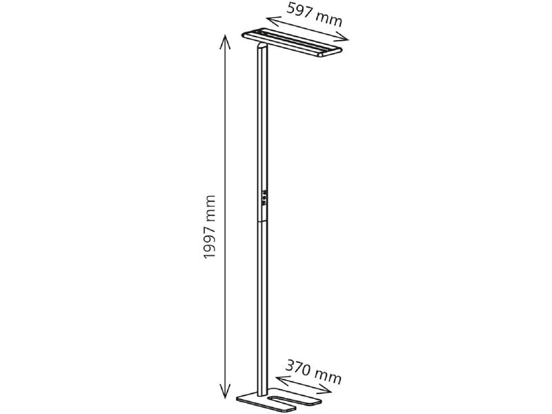 Hansa Bürostehleuchte LED Larimar 58 W, 4000 Kelvin, Schwar Büroleuchte
