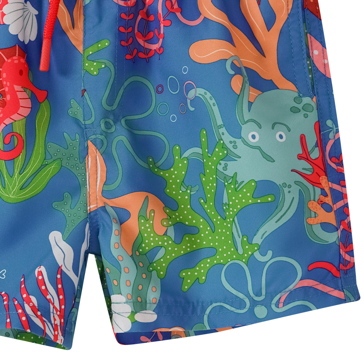 Famy Jungen Badeshorts mit Meerestieren blau / bunt