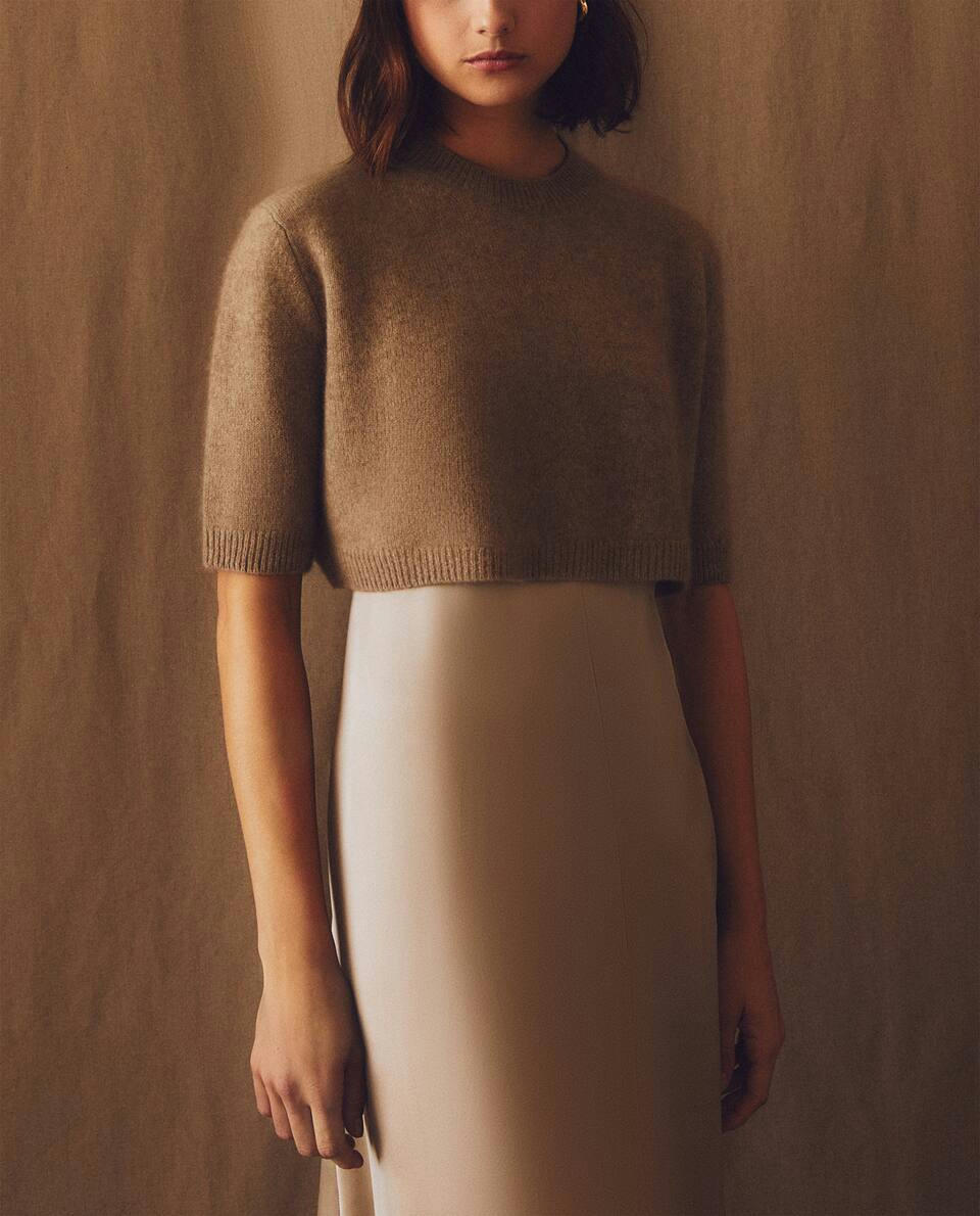 SUÉTER CURTO DE CASHMERE