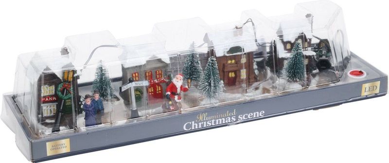Christmas Decoration - Kerstdorp Accessoires - figuurtjes/huisjes - 14 stuks