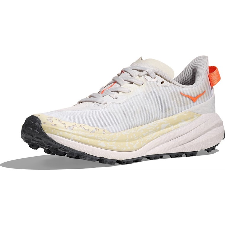 Hoka W Speedgoat 6 White / Neon Tangerine