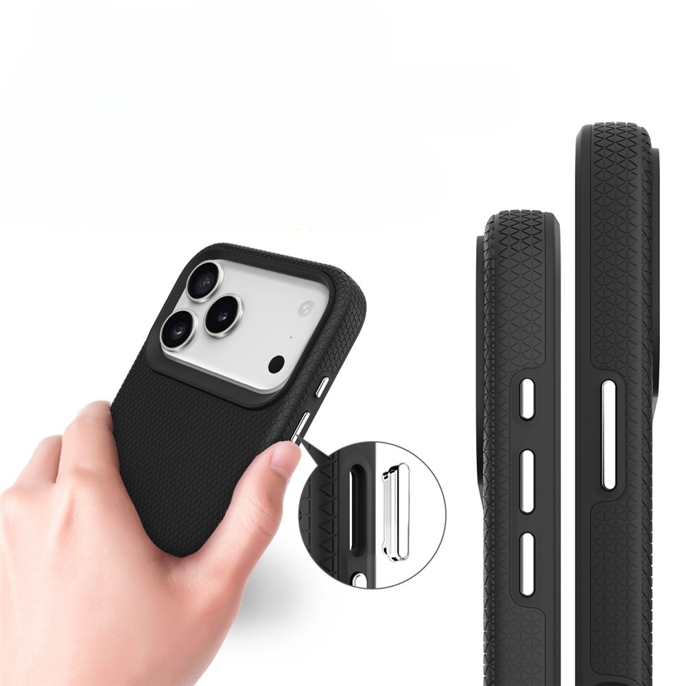 iPhone 17 Pro Max MagSafe Hybrid Hardcase Schutzhülle Grip Design - Schwarz