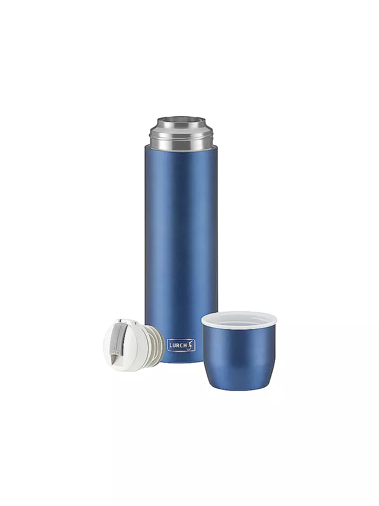 LURCH Isolierflasche - Thermosflasche mit Becher EDS 0,45l Denim Blue blau