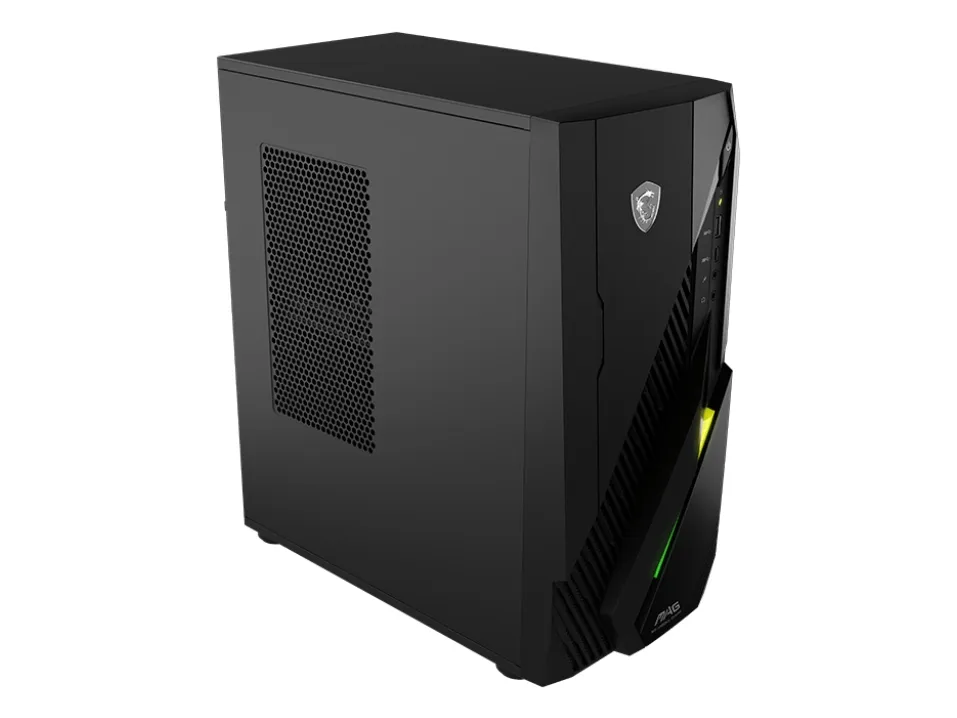MSI - Tower gaming - i5-14400F / op til 4.7 GHz - Windows 11 Home - RAM 16 GB - SSD 1 TB - NVMe - Gigabit Ethernet - skærm: ingen - sort