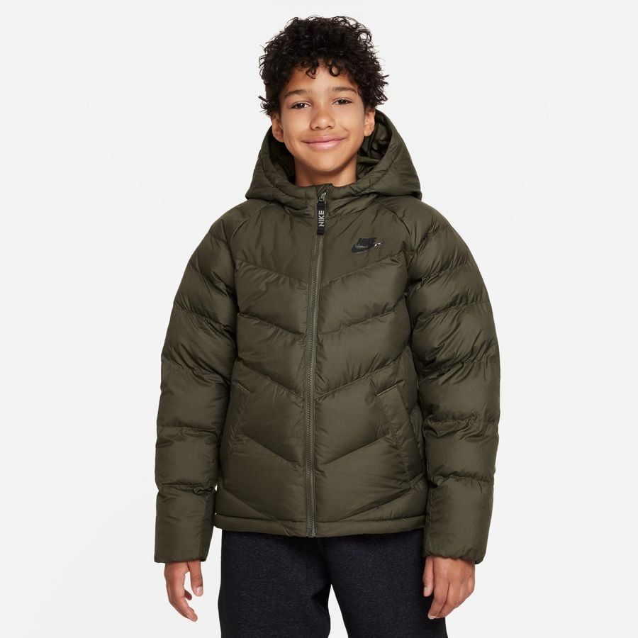 Nike Manteau d'Hiver NSW synthetic-fill avec capuche - Vert/Noir Enfant