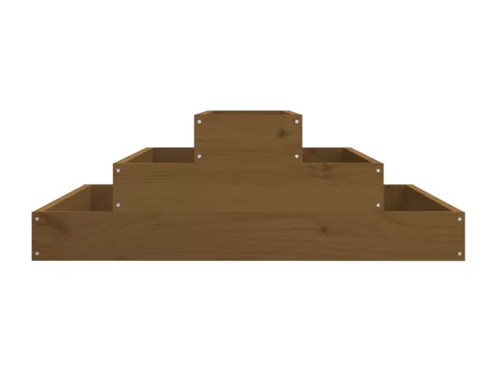 Jardinière Marron miel 80x80x27 cm Bois massif de pin
