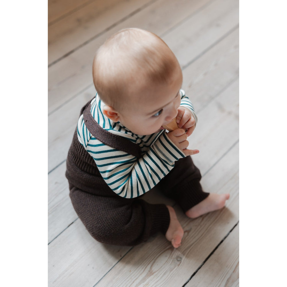 Køb Petit Piao Dark Sea/off White Body L/S Modal Striped