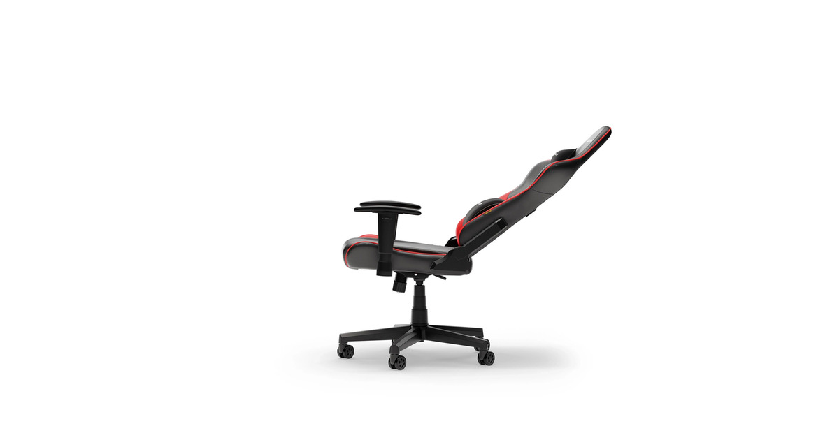 DXRacerPrince L Black & Red PVC Leather gamestoel  (Zwart/rood)