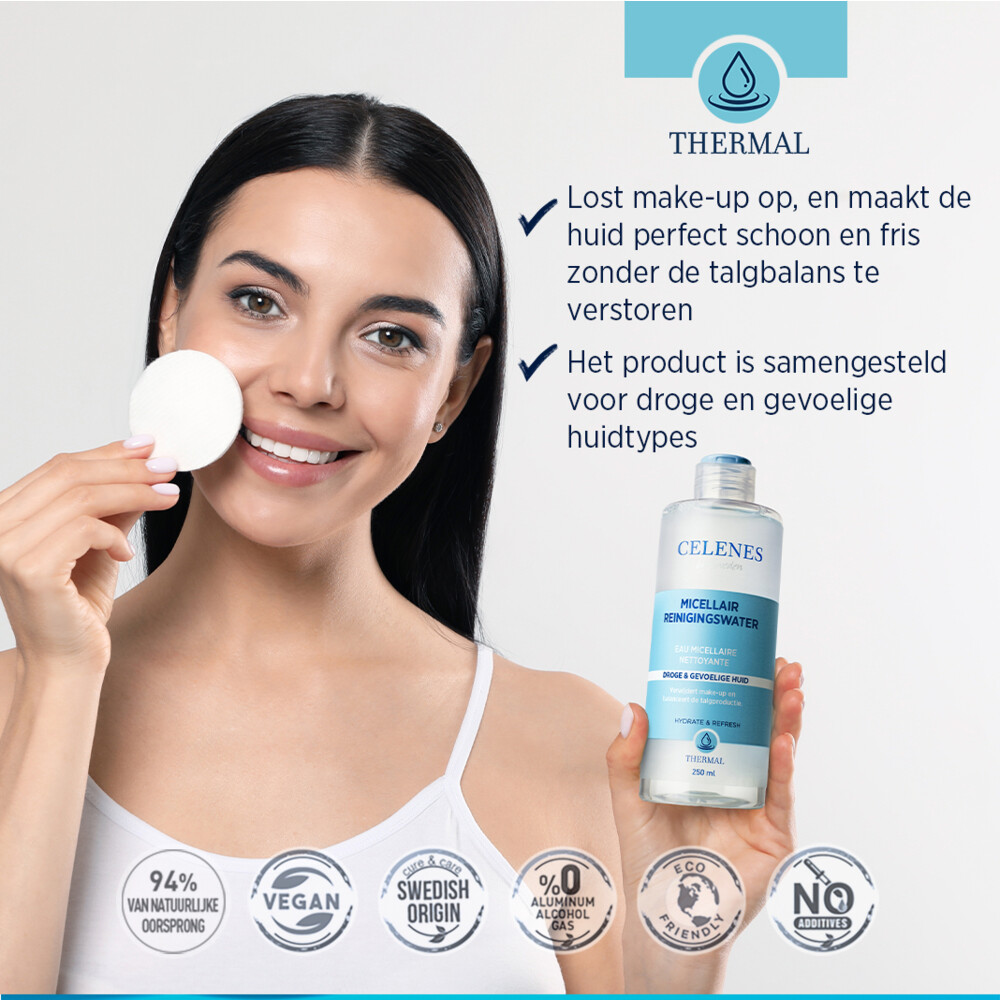 Celenes Thermal Micellair Reinigingswater Droge / Gevoelige Huid250 ml