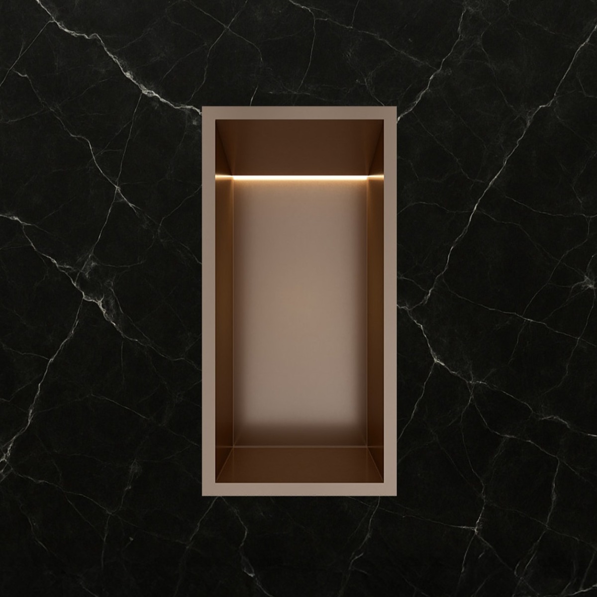 Hotbath &More inbouwnis met verlichting 30x15x10cm tuscan bronze