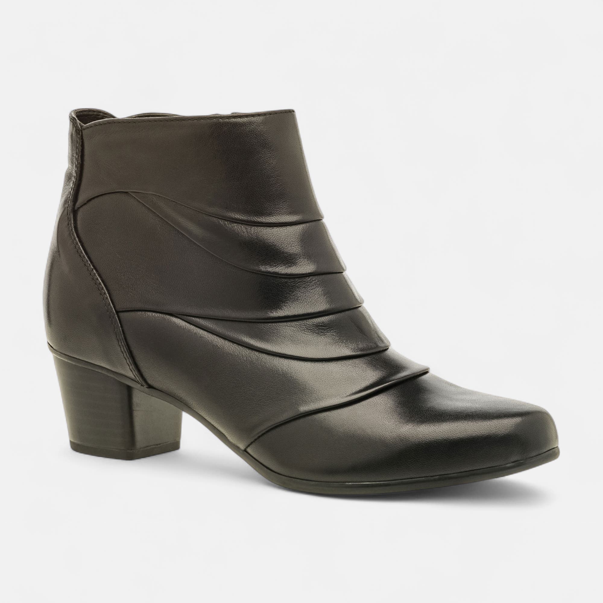 Bottines Femme en cuir noir