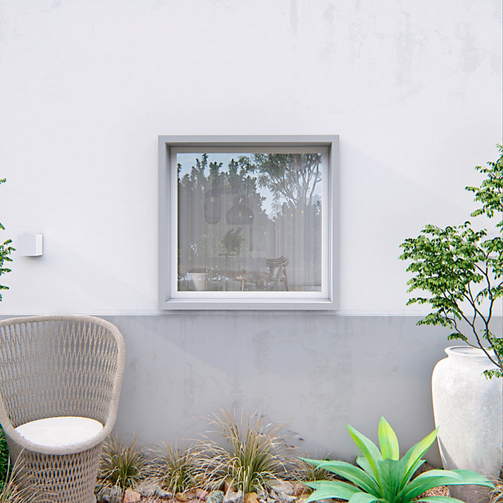 Fenêtre fixe aluminium blanc H.117 x L.103 cm GoodHome