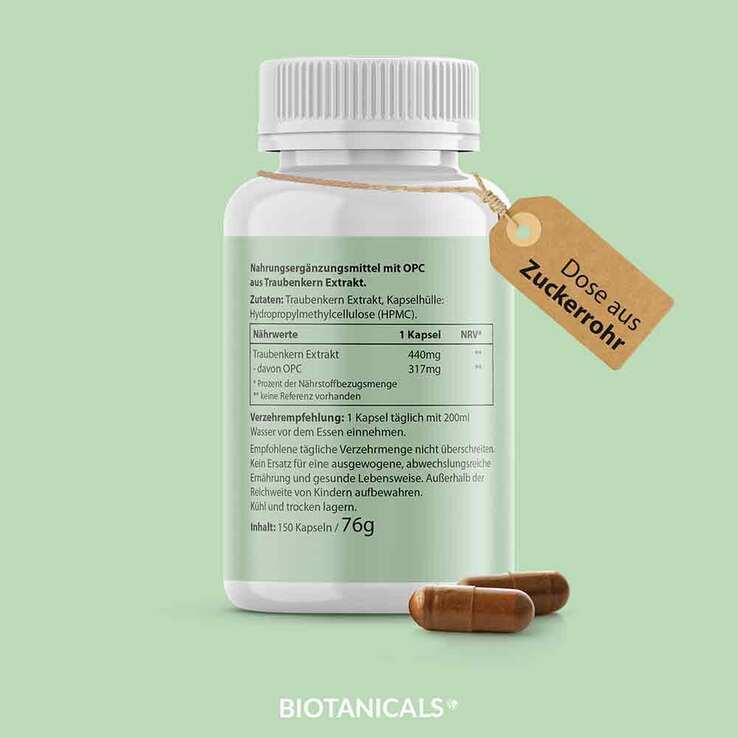Biotanicals OPC Traubenkernextrakt Kapseln, 150 St