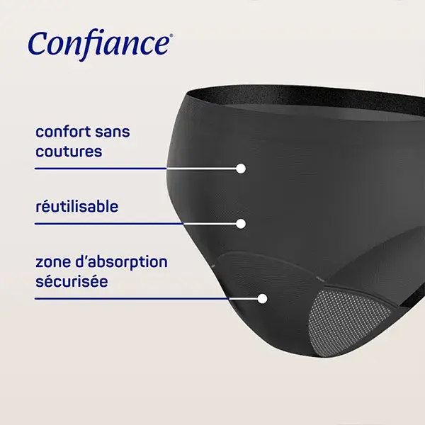Confiance Lady - Culottes Absorbantes Lavables pour Femmes taille L